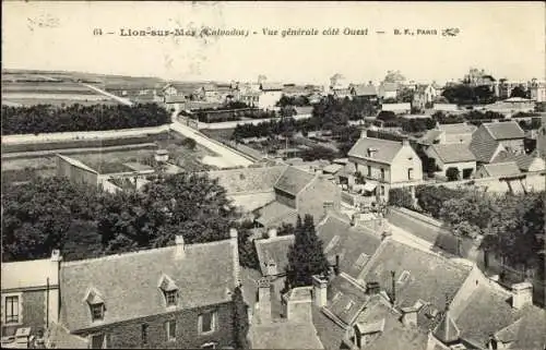 Ak Lion sur Mer Calvados, vue générale côté Ouest