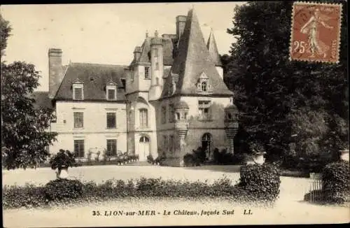 Ak Lion sur Mer Calvados, Château, facade Sud