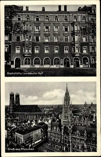 Ak München Bayern, Gaststätte Landshuter Hof, Panorama
