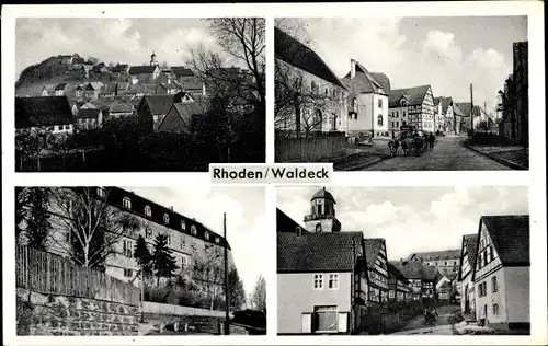 Ak Rhoden Waldeck Diemelstadt Hessen, Stadtbild, Straßenansichten