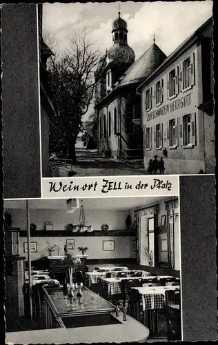 Ak Zell Zellertal in der Pfalz, Gasthaus Zum Schwarzen Herrgott