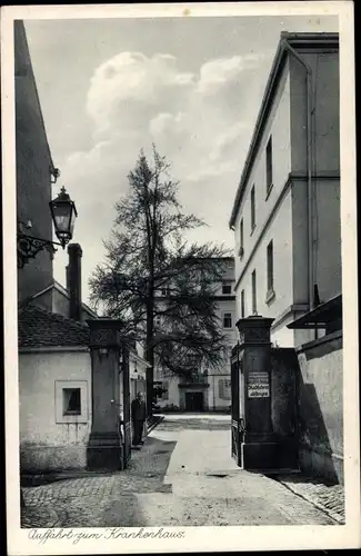 Ak Speyer am Oberrhein Rheinland Pfalz, Stiftungs Krankenhaus, Auffahrt 