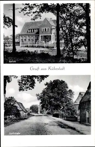 Ak Kührstedt Geestland in Niedersachsen, Schule, Dorfstraße