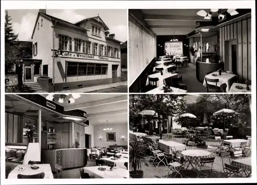 Ak Münster Sarmsheim an der Nahe, Cafe und Weinstube Matthesius, Innenansicht, Rheinstraße 31