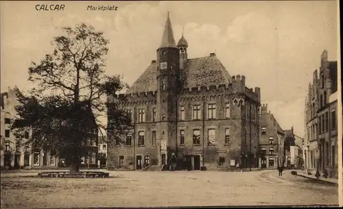 Ak Kalkar am Niederrhein, Marktplatz, Rathaus