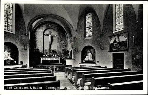 Ak Bad Griesbach im Schwarzwald Baden, Friedenskönigin Kapelle, Innenansicht