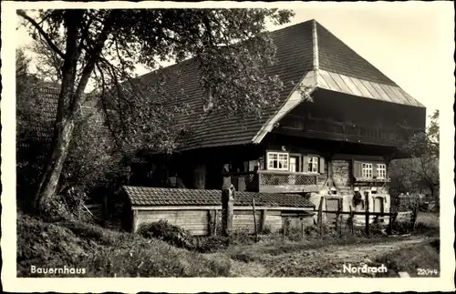 Ak Nordrach im Schwarzwald Baden, Schwarzwaldhaus, Bauernhaus von außen gesehen