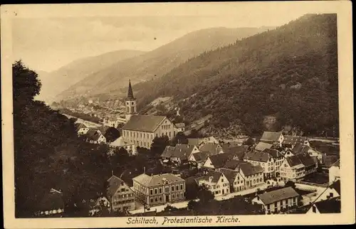 Ak Schiltach im Schwarzwald, Protestantische Kirche