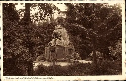 Ak Gutach im Schwarzwald, Kriegerdenkmal der Gefallenen der Gemeinde