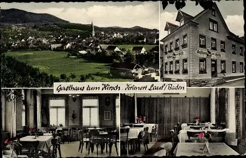 Ak Lauf in Baden, Gasthaus zum Hirsch, Panorama