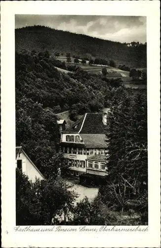 Ak Riersbach Oberharmersbach im Schwarzwald Baden, Pension Sonne