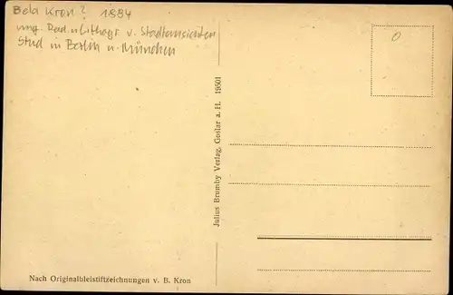 Künstler Ak Goslar am Harz, An der Marktstraße