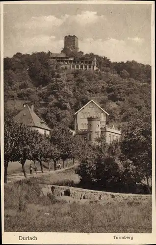 Ak Durlach Karlsruhe Baden, Turmberg