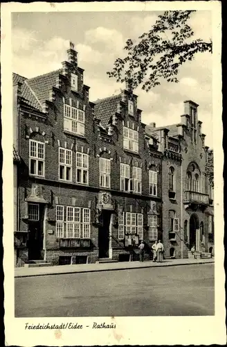 Ak Friedrichstadt an der Eider Nordfriesland, am Rathaus