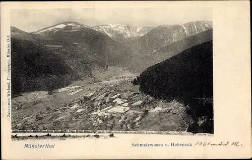 Ak Schmelzwasen Stosswihr Stoßweier Elsass Haut Rhin, Münsterthal, Panorama