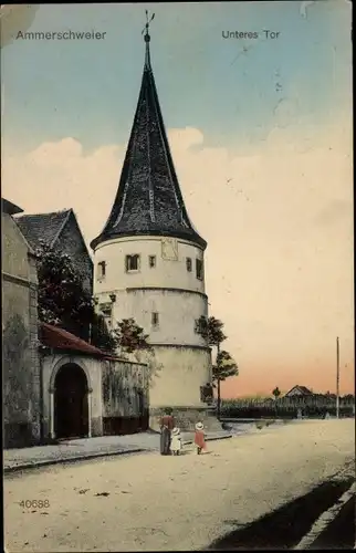 Ak Ammerschwihr Ammerschweier Elsass Haut Rhin, Unteres Tor