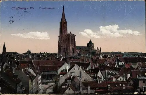 Ak Strasbourg Straßburg Elsass Bas Rhin, Totalansicht