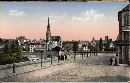 Ak Metz Moselle, Blick von der Esplanade