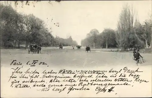 Ak Parix XVI. Arrondissement Passy, Le Bois de Boulogne