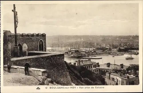 Ak Boulogne sur Mer Pas de Calais, Vue prise du Calvaire