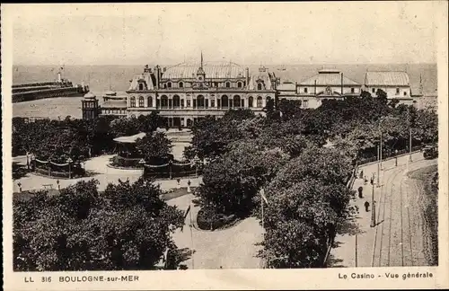 Ak Boulogne sur Mer Pas de Calais, Le Casino, Vue generale