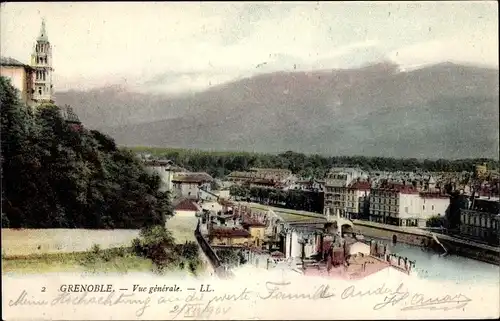 Ak Grenoble Isère, Vue generale