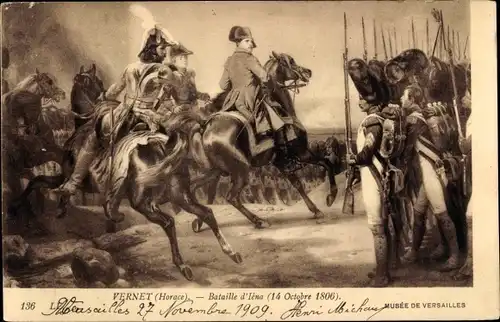Künstler Ak Vernet, Bataille d'Iena, Schlacht bei Jena und Auerstedt 1806, Napoleon Bonaparte