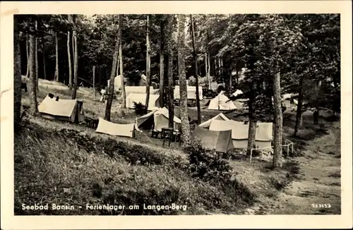 Ak Ostseebad Bansin Heringsdorf auf Usedom, Ferienlager am Langen-Berg