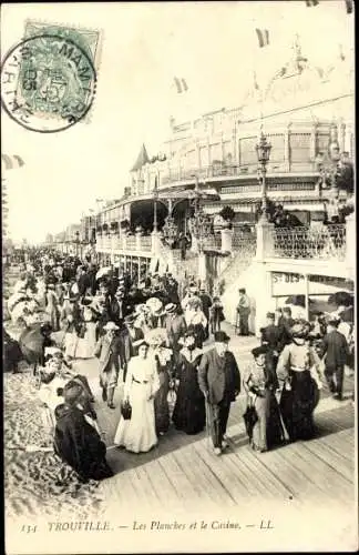 Ak Trouville Calvados, Les Planches et le Casino