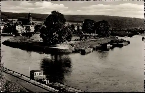 Ak Hann. Münden in Niedersachsen, Teilansicht, Zusammenfluss Werra und Fulda, Weser