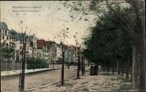 Ak Lindenhof Mannheim in Baden, Stephanienpromenade II, Wohnhäuser