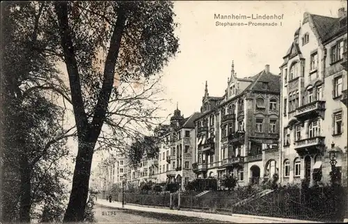 Ak Lindenhof Mannheim in Baden, Stephanienpromenade I, Wohnhäuser