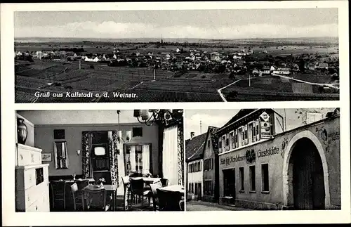 Ak Kallstadt in der Pfalz, Gesamtansicht, Café