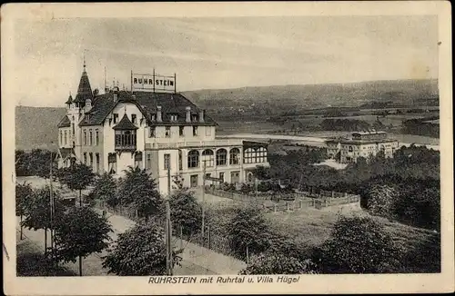 Ak Ruhrstein Essen im Ruhrgebiet, Villa Hügel, Ruhrtal