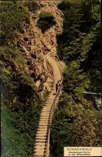 Ak Allerheiligen Oppenau im Schwarzwald, Partie an den Wasserfällen