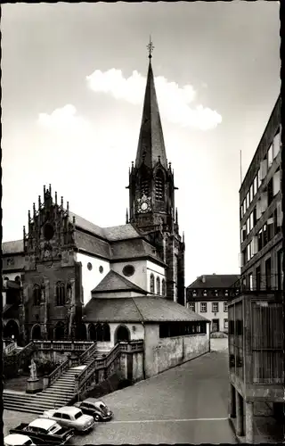 Ak Aschaffenburg in Unterfranken, Stiftskirche und Rathaus