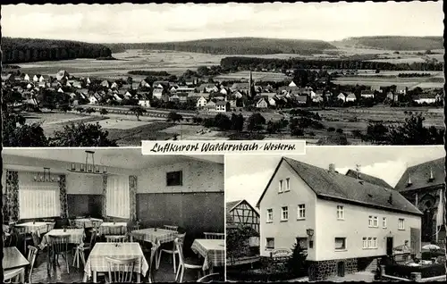 Ak Waldernbach Mengerskirchen im Westerwald, Gesamtansicht, Gasthof zum schwarzen Bär