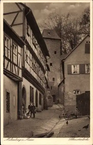 Ak Miltenberg am Main Unterfranken, Schnatterloch