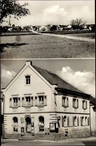 Ak Waigolshausen Unterfranken, Teilansicht, Gasthof