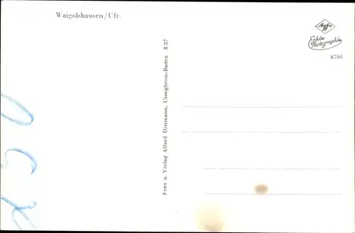 Ak Waigolshausen Unterfranken, Teilansicht, Gasthof