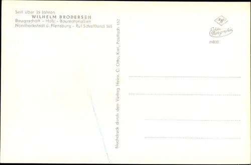 Ak Nordhackstedt in Schleswig Holstein, Straßenpartie, Geschäft Wilhelm Brodersen