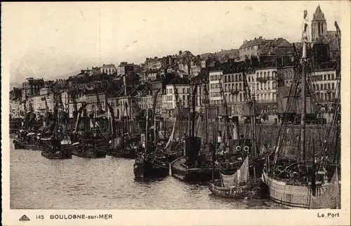 Ak Boulogne sur Mer Pas de Calais, Le Port