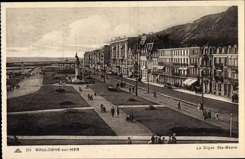 Ak Boulogne sur Mer Pas de Calais, La Digue Sainte Beuve