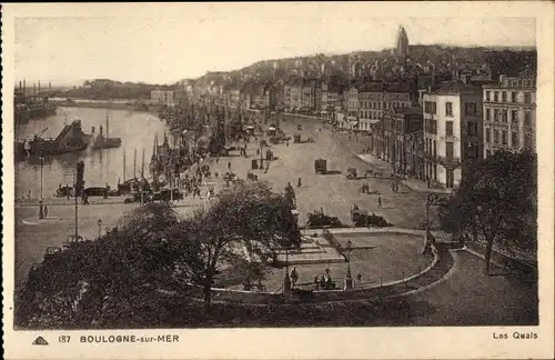 Ak Boulogne sur Mer Pas de Calais, Les Quais