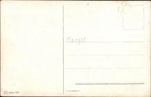 Künstler Ak Zwei braune Pferde mit Zaumzeug