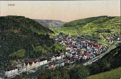 Ak Calw im Nordschwarzwald, Gesamtansicht