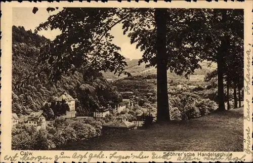 Ak Calw im Nordschwarzwald, Spöhrer´sche Handelsschule