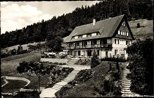 Ak Alpirsbach im Schwarzwald, Höhengaststätte Burghalde