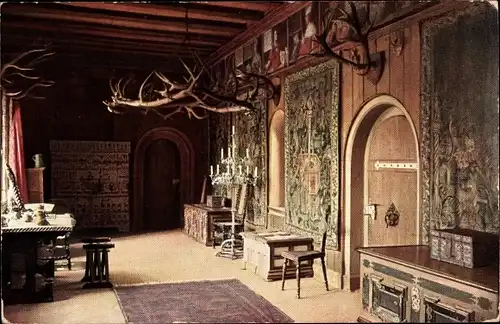 Ak Lutherstadt Eisenach in Thüringen, Wartburg, Dirnitz-Laube, Interieur