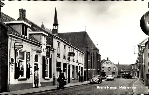 Ak Baarle Hertog Flandern Antwerpen, Molenstraat, Hotel-Restaurant, Geschäfte